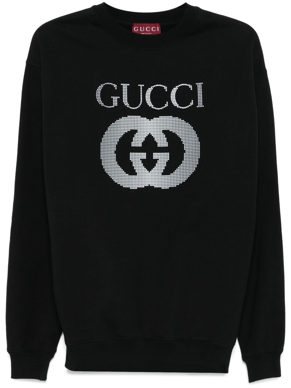Gucci Interlocking G 贴花卫衣 - 黑色