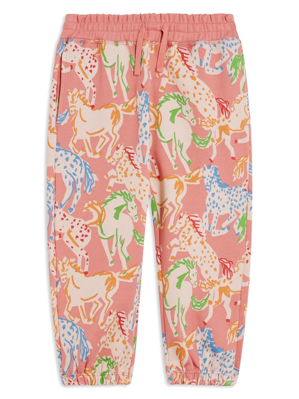 Stella McCartney Kids 骏马印花运动裤 - 粉色