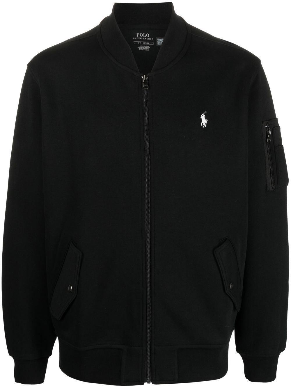 Polo Ralph Lauren logo刺绣拉链卫衣 - 黑色
