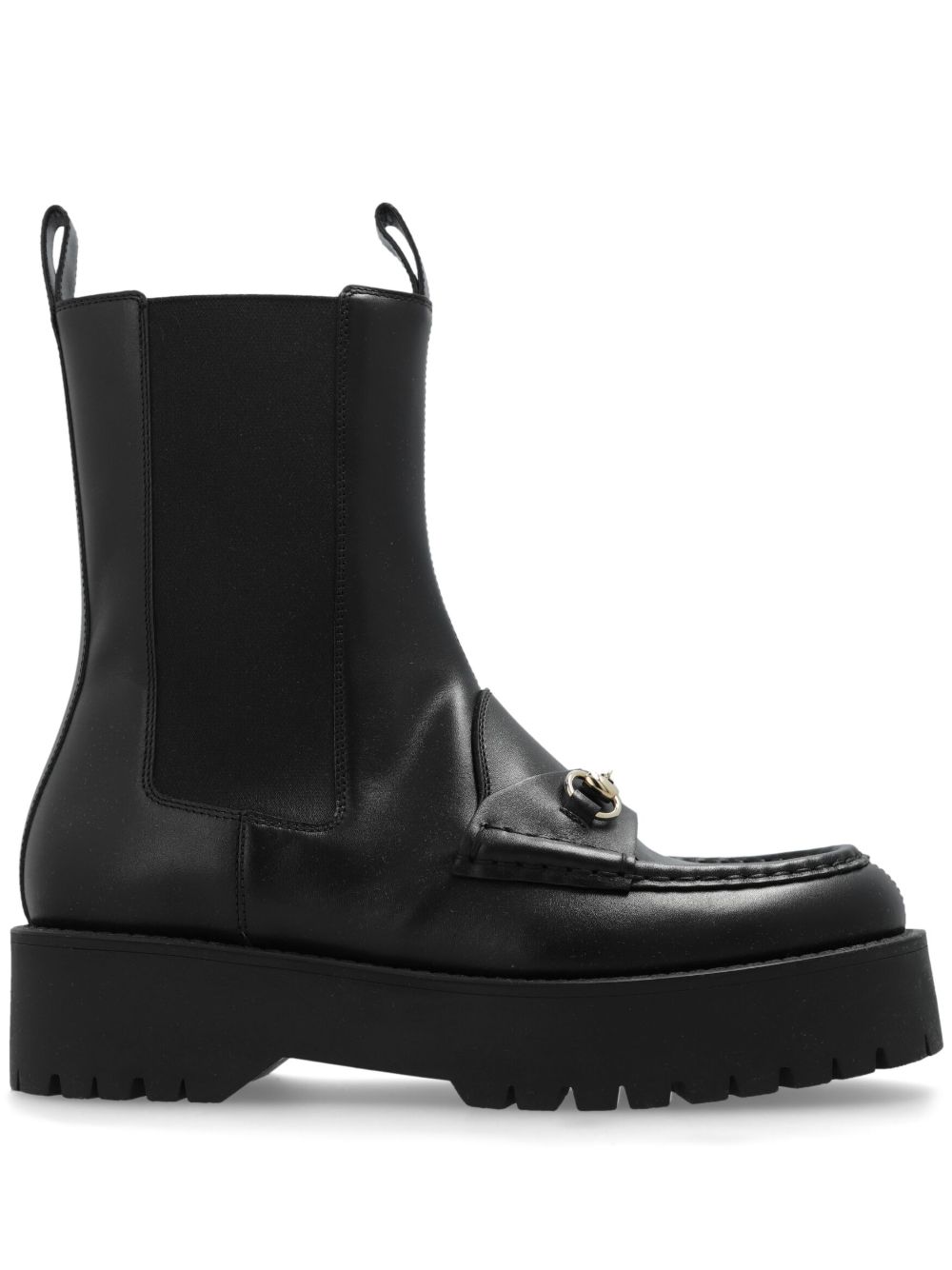 Gucci Horsebit 低跟靴（4.5厘米） - 黑色