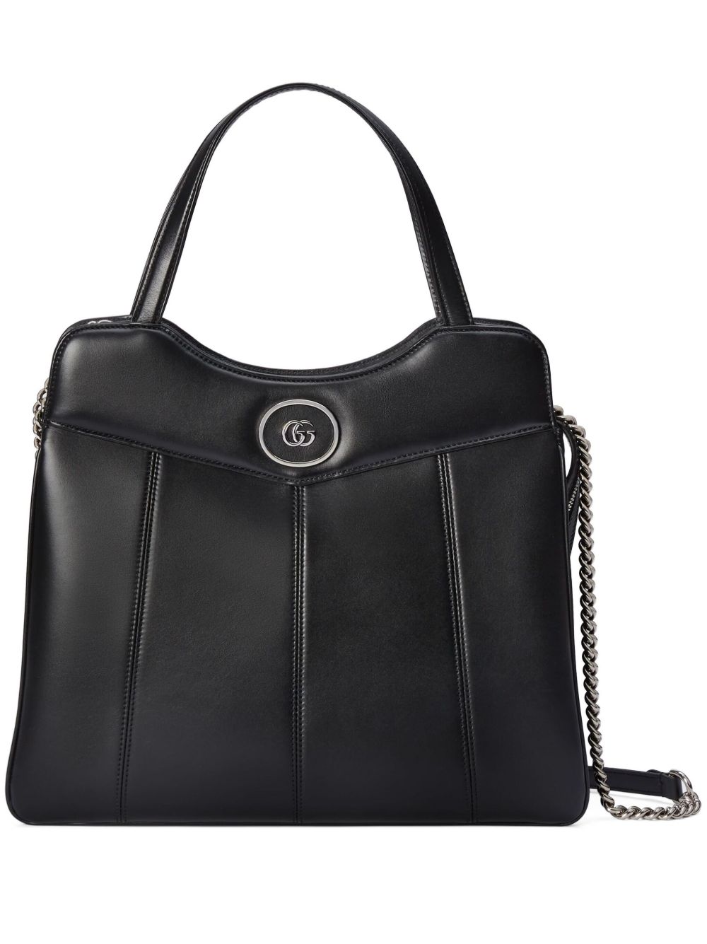 Gucci Petite GG 中号手提包 - 黑色