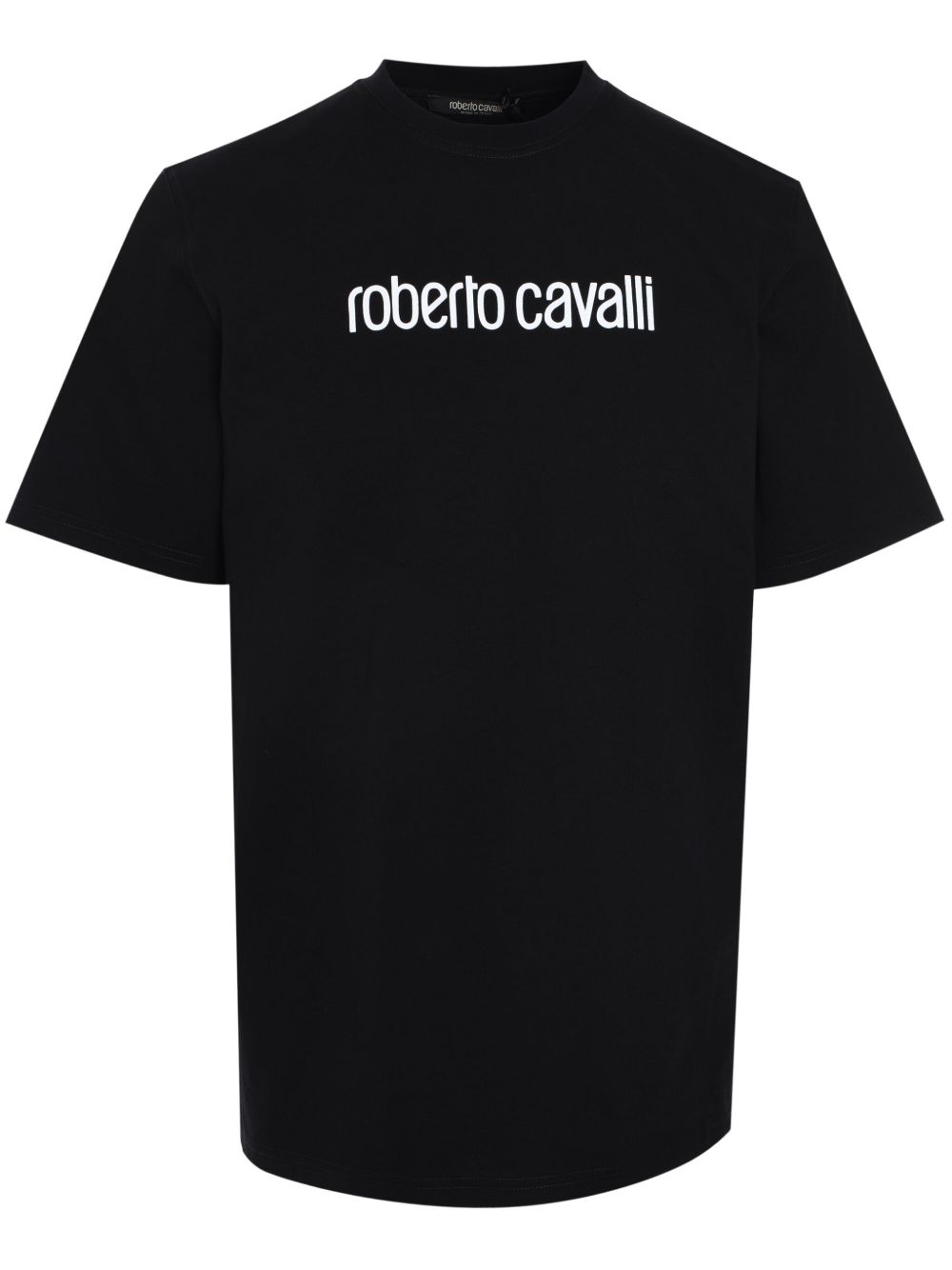 Roberto Cavalli logo印花T恤 - 黑色