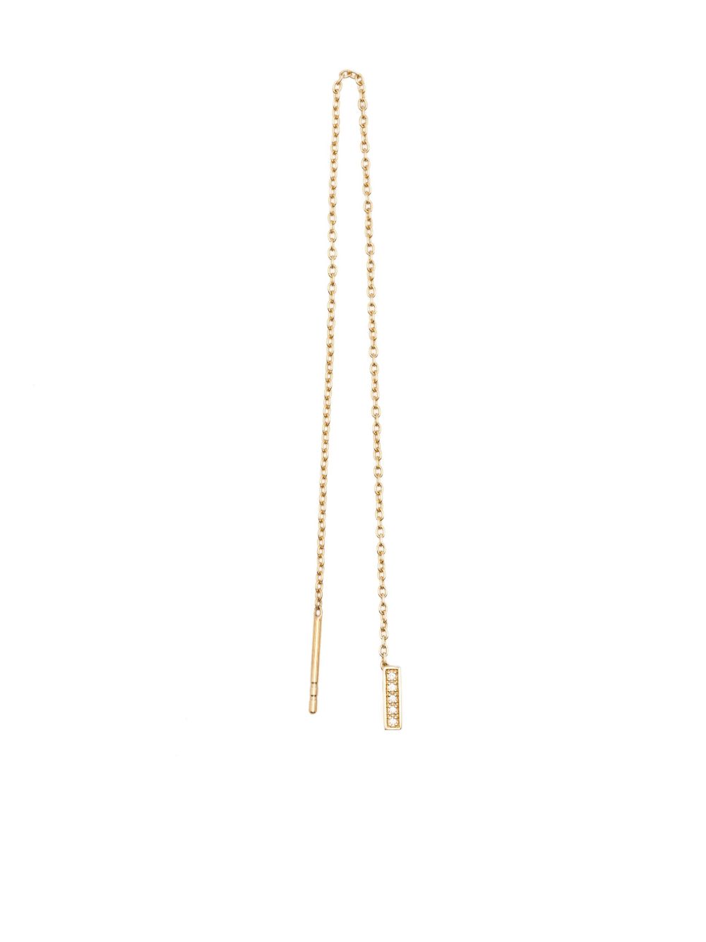 Tom Wood Sleek Ear Chain Gold Diamonds 140 mm - 金色