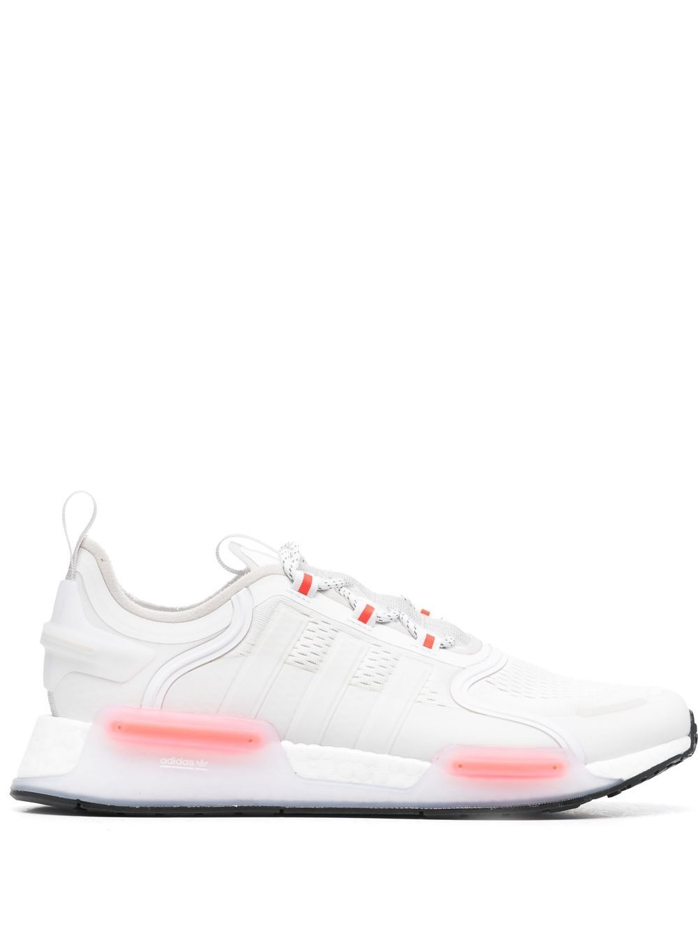 adidas 系带拼接运动鞋 - 白色