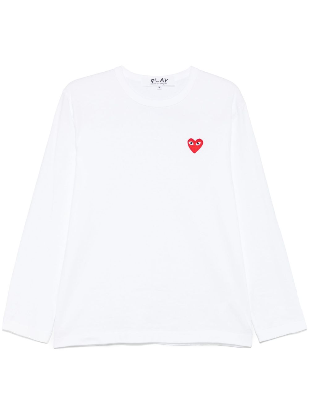Comme Des Garçons Play 爱心贴花棉T恤 - 白色