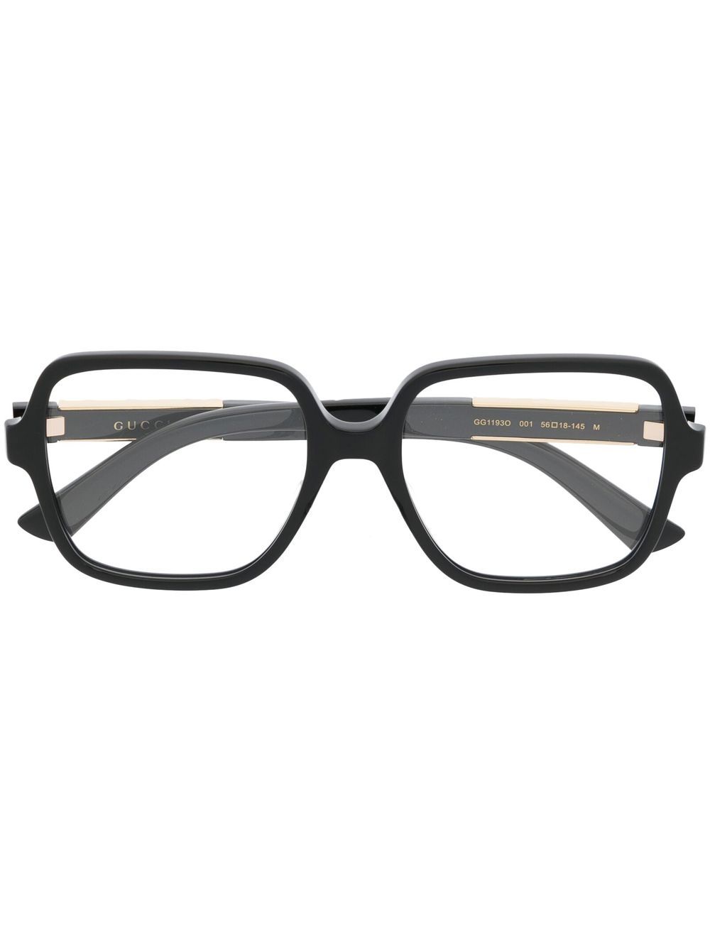 Gucci Eyewear 方框眼镜 - 黑色