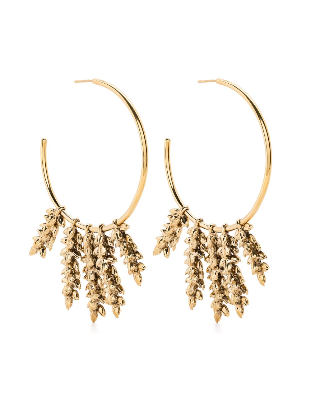 Aurelie Bidermann Wheat hoop earrings - 金色