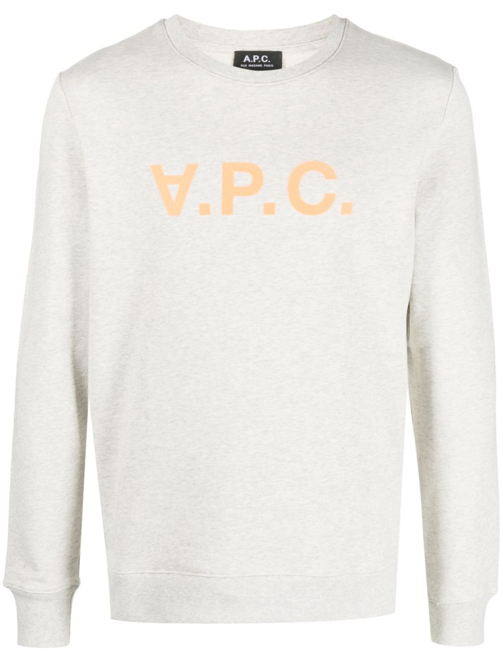 A.P.C. logo印花圆领卫衣 - 中性色