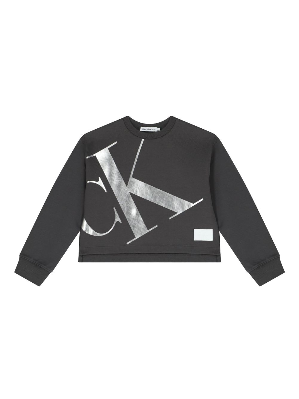 Calvin Klein Kids logo印花棉卫衣 - 黑色