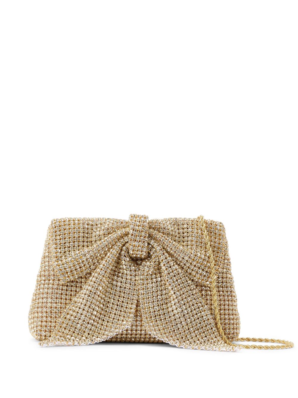 Loeffler Randall Jolene 水钻蝴蝶结手拿包 - 金色