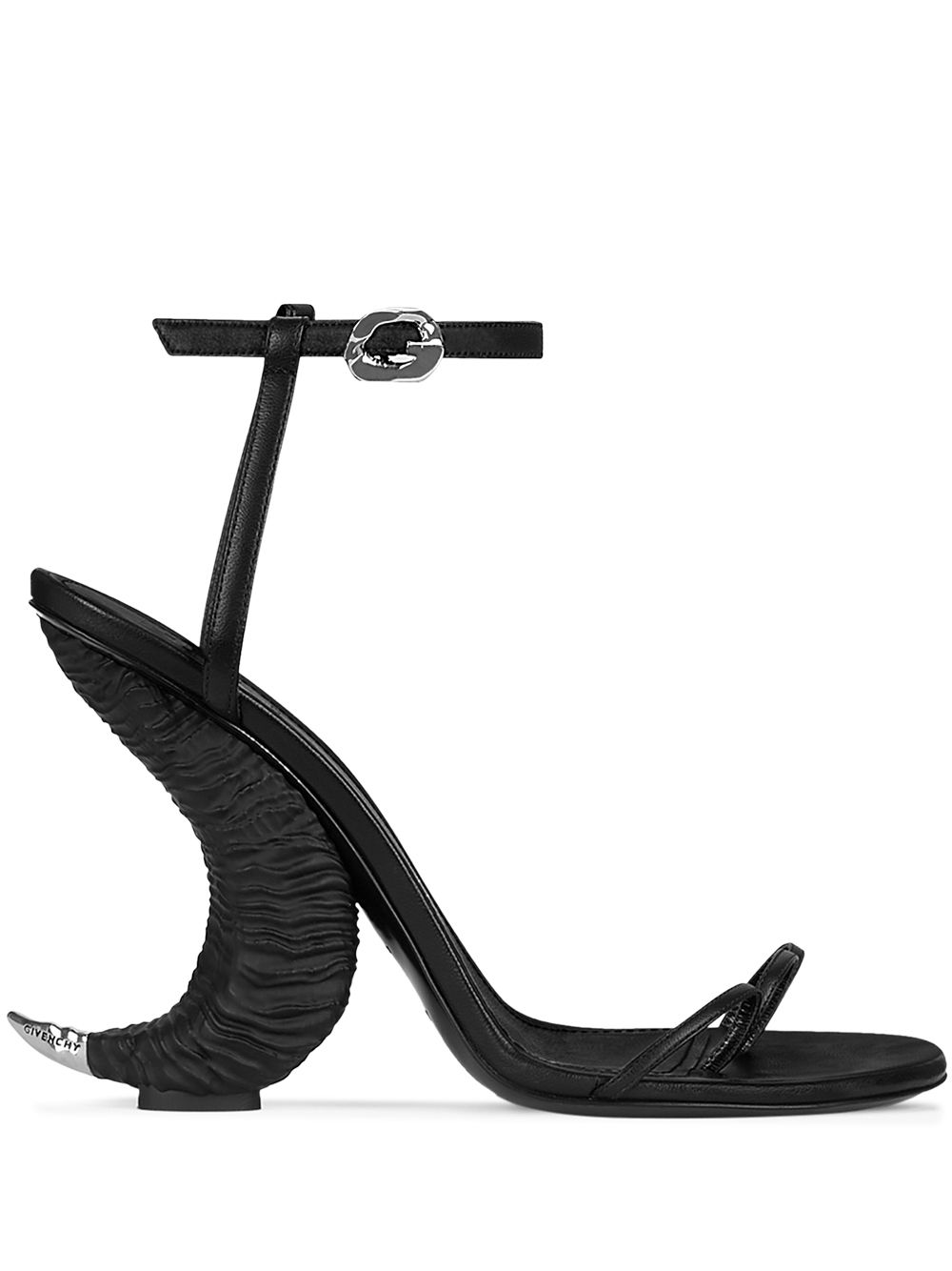 Givenchy Triple Toes Horn 高跟凉鞋 - 黑色