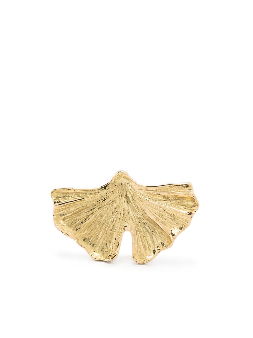 Aurelie Bidermann 18kt yellow gold mini Ginkgo single earring - 金色