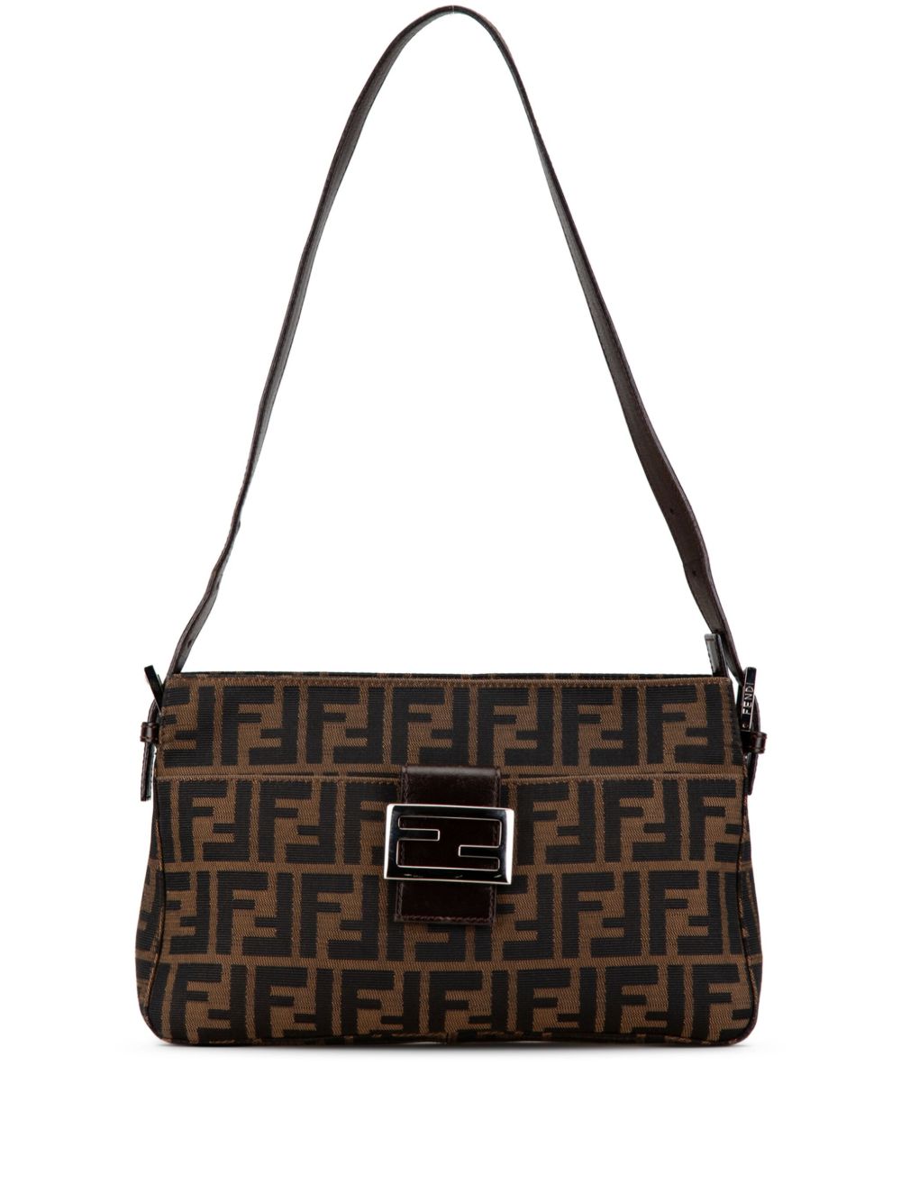 Fendi Pre-Owned Zucca 帆布单肩包（2000年典藏款） - 褐色