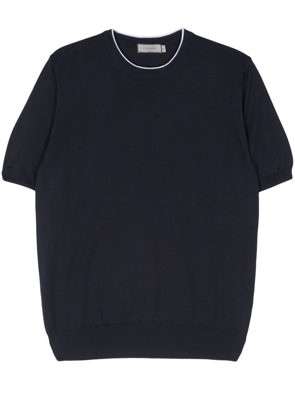 Canali 短袖毛衣 - 蓝色