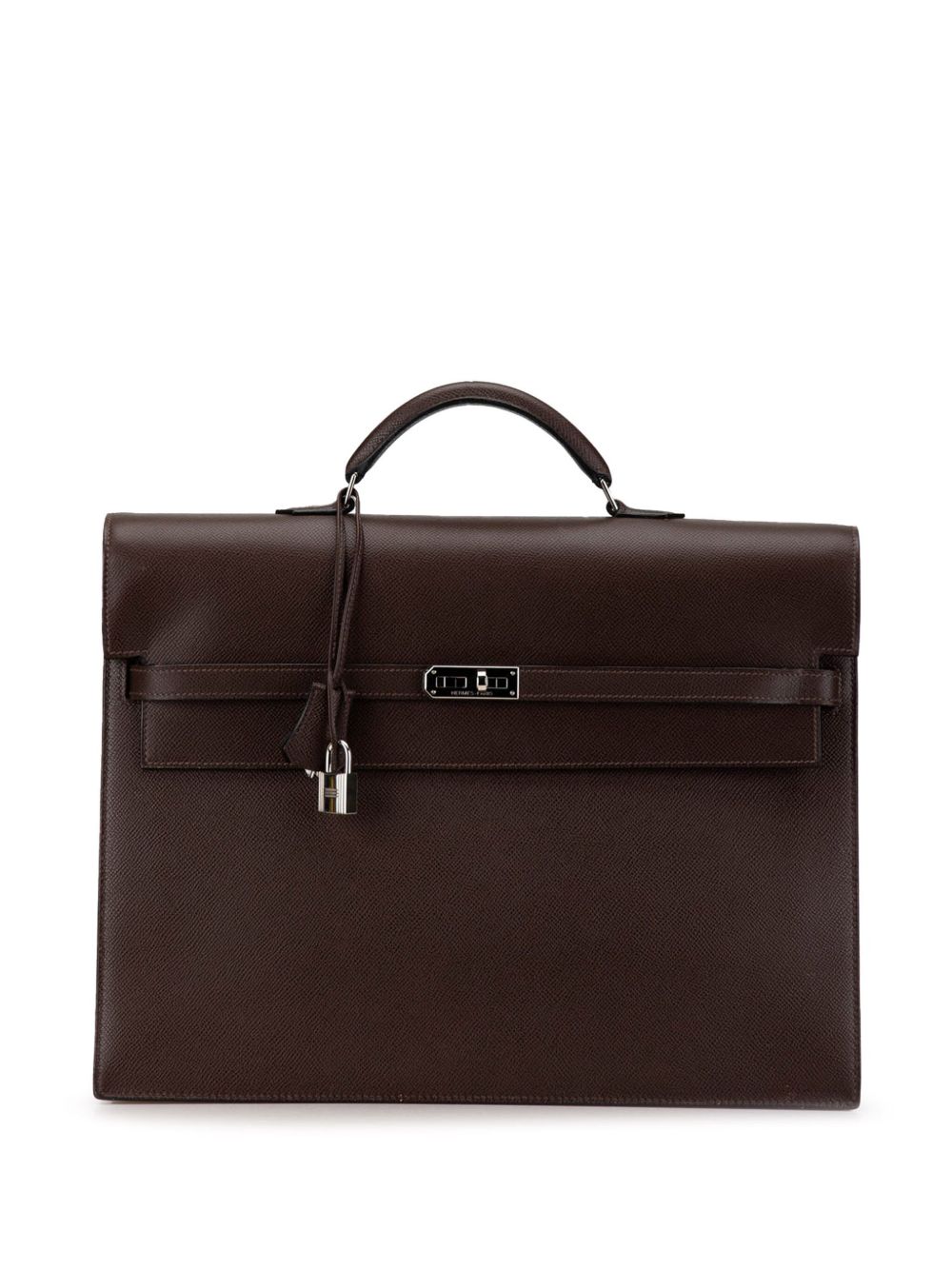 Hermès Pre-Owned Epsom Kelly Depeces 38 公文包（2007年典藏款） - 褐色
