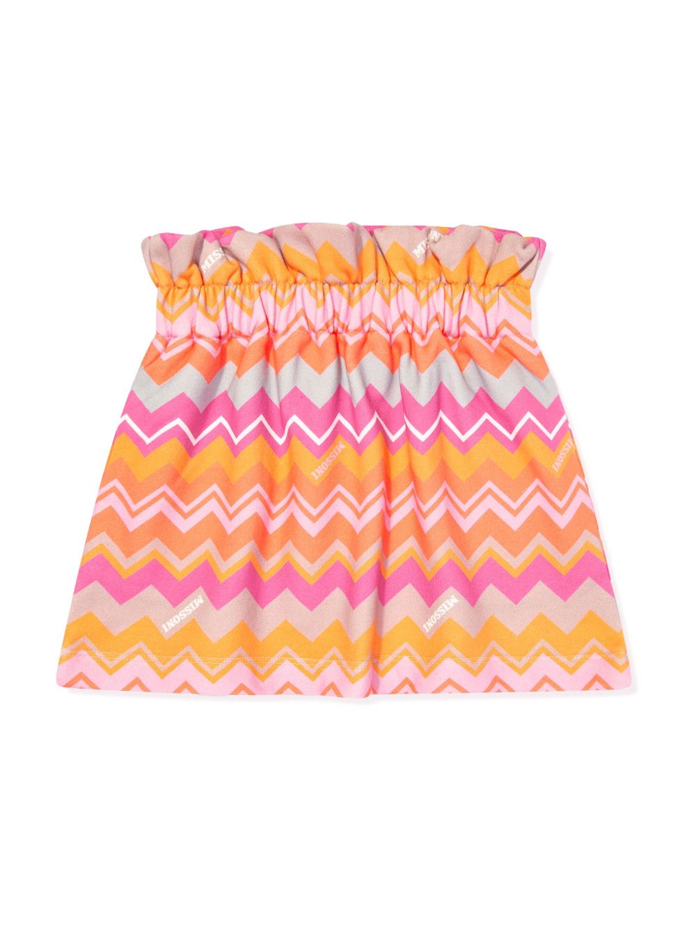 Missoni Kids Z字形图案半身裙 - 粉色