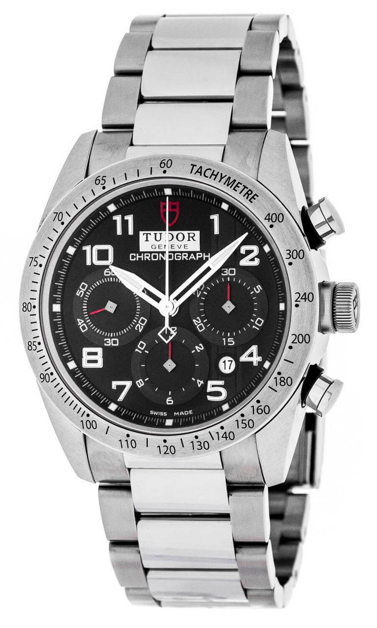 TUDOR Fastrider 42mm Chronograph SS Black Dial Men's Watch 42000-95730