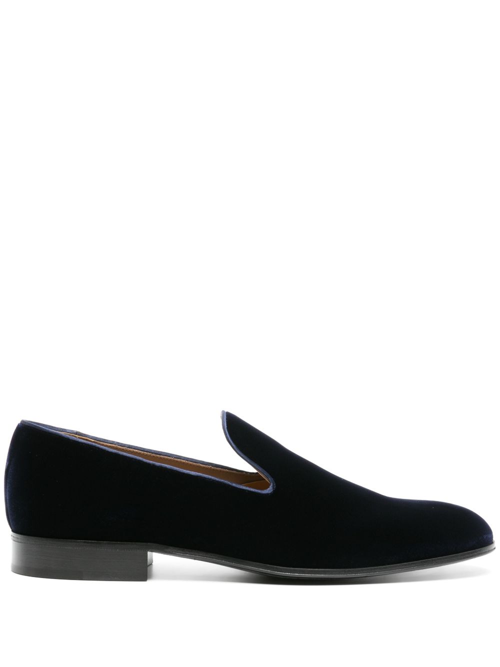 Gianvito Rossi Jean 丝绒乐福鞋 - 蓝色