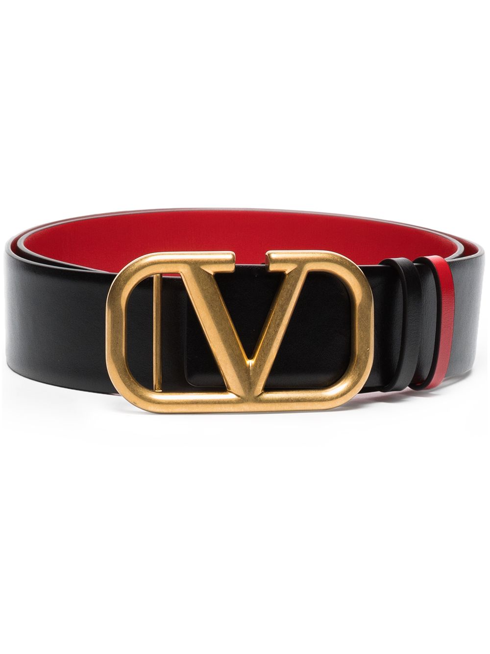 Valentino Garavani VLogo Signature 双面腰带（40毫米） - 黑色