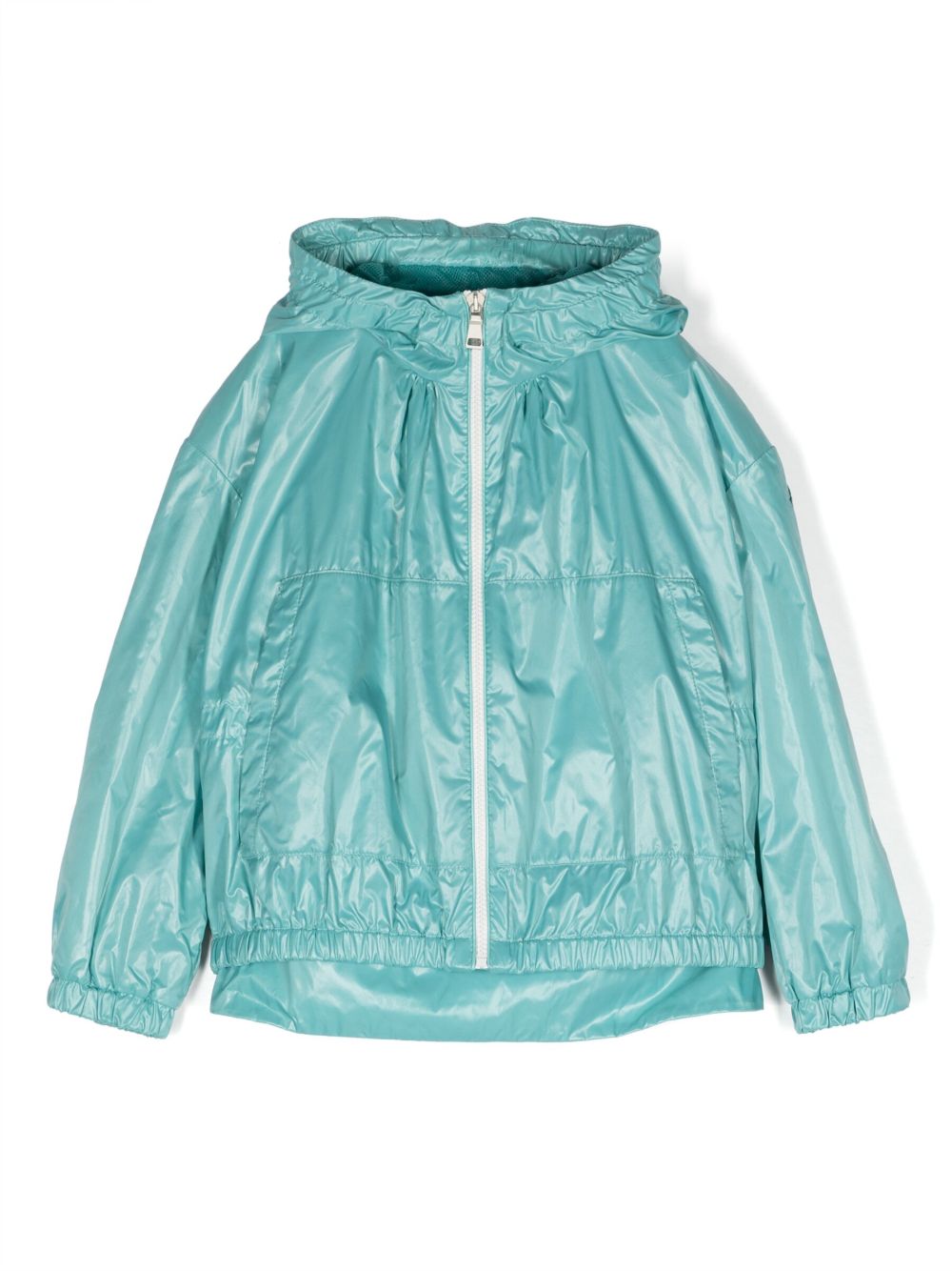 Moncler Enfant 连帽雨衣夹克 - 蓝色