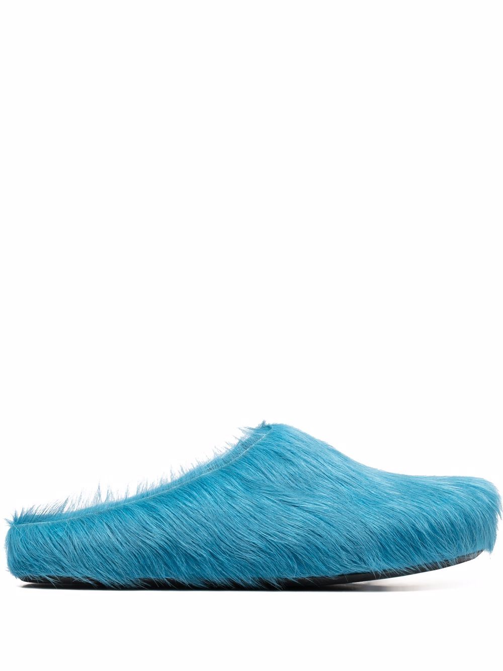 Marni Fussbet Sabot 小牛毛拖鞋 - 蓝色