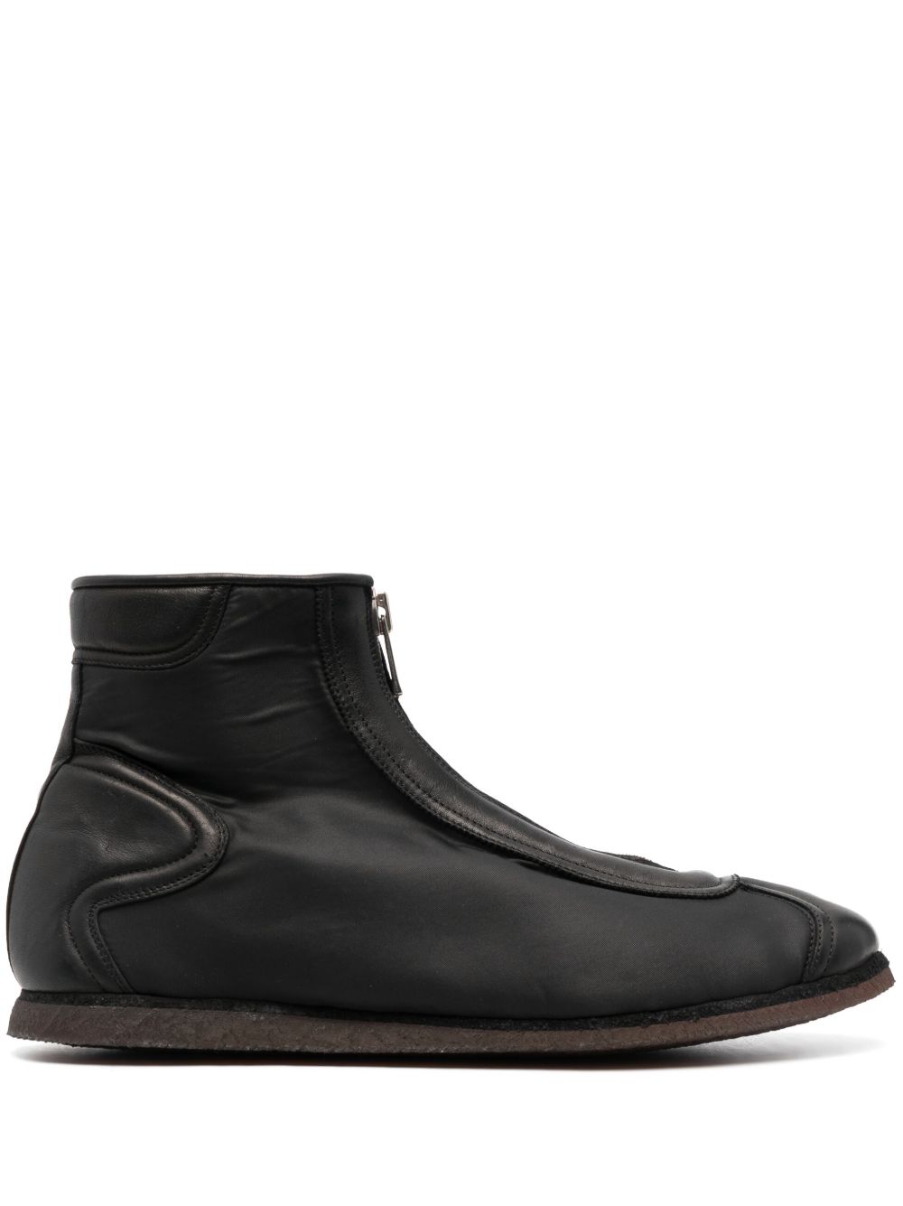 Guidi 拉链袜靴 - 黑色