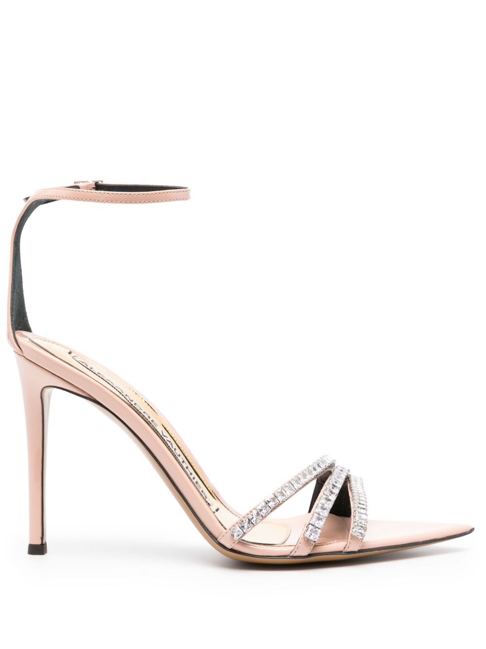 Alexandre Vauthier Metafisico 高跟缀饰皮质凉鞋 - 粉色