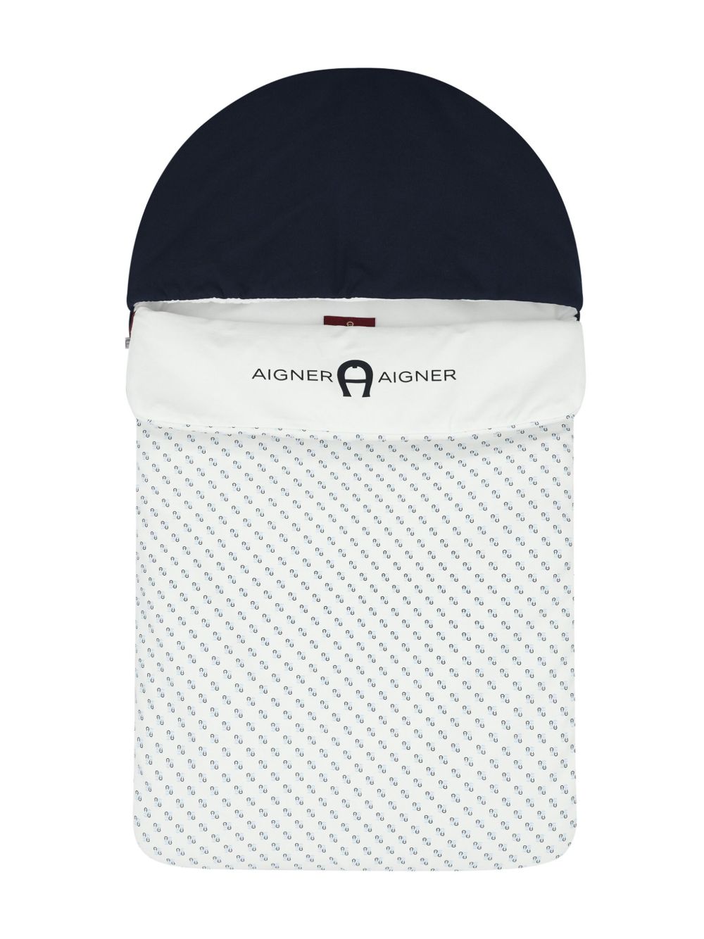 Aigner Kids logo印花毯子 - 蓝色