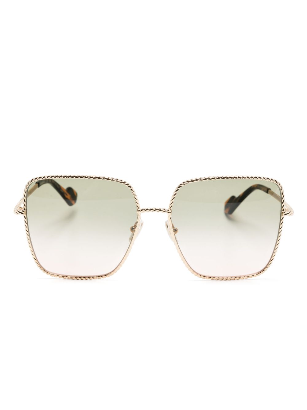 Lanvin Twist 方框太阳眼镜 - 金色