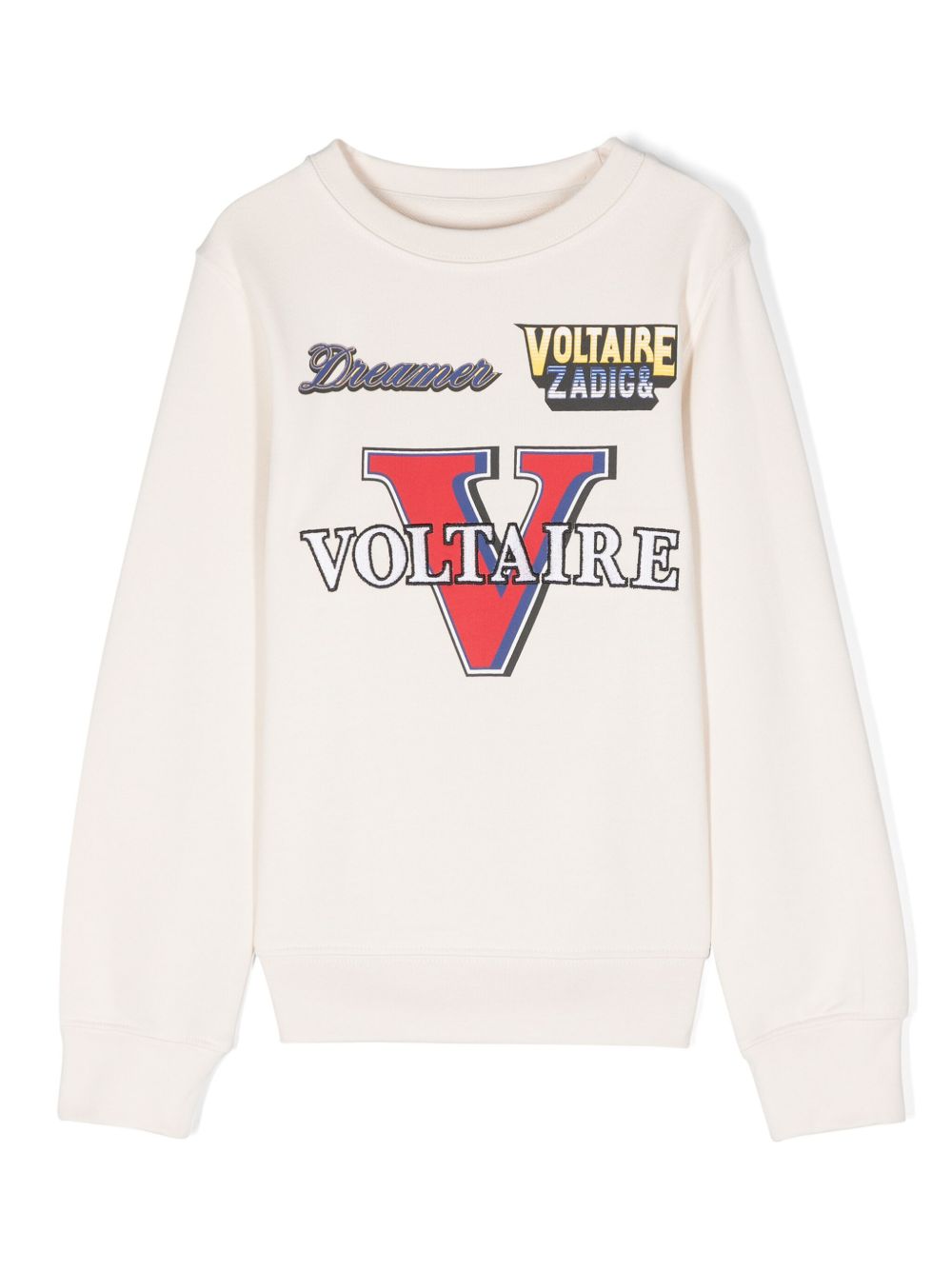 Zadig & Voltaire Kids logo刺绣棉卫衣 - 中性色