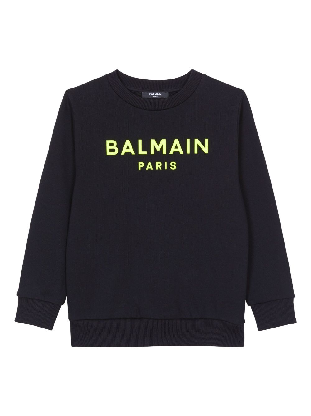 Balmain Kids logo印花棉卫衣 - 黑色