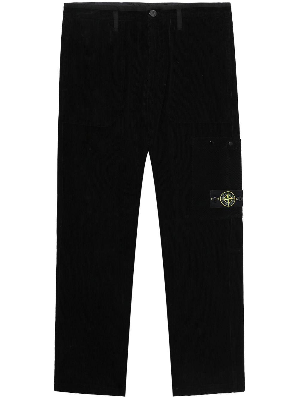 Stone Island 灯芯绒长裤 - 黑色
