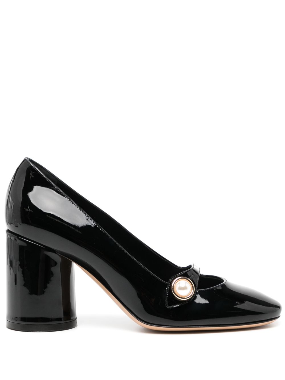 Casadei Emily Cleo 皮质高跟鞋 - 黑色