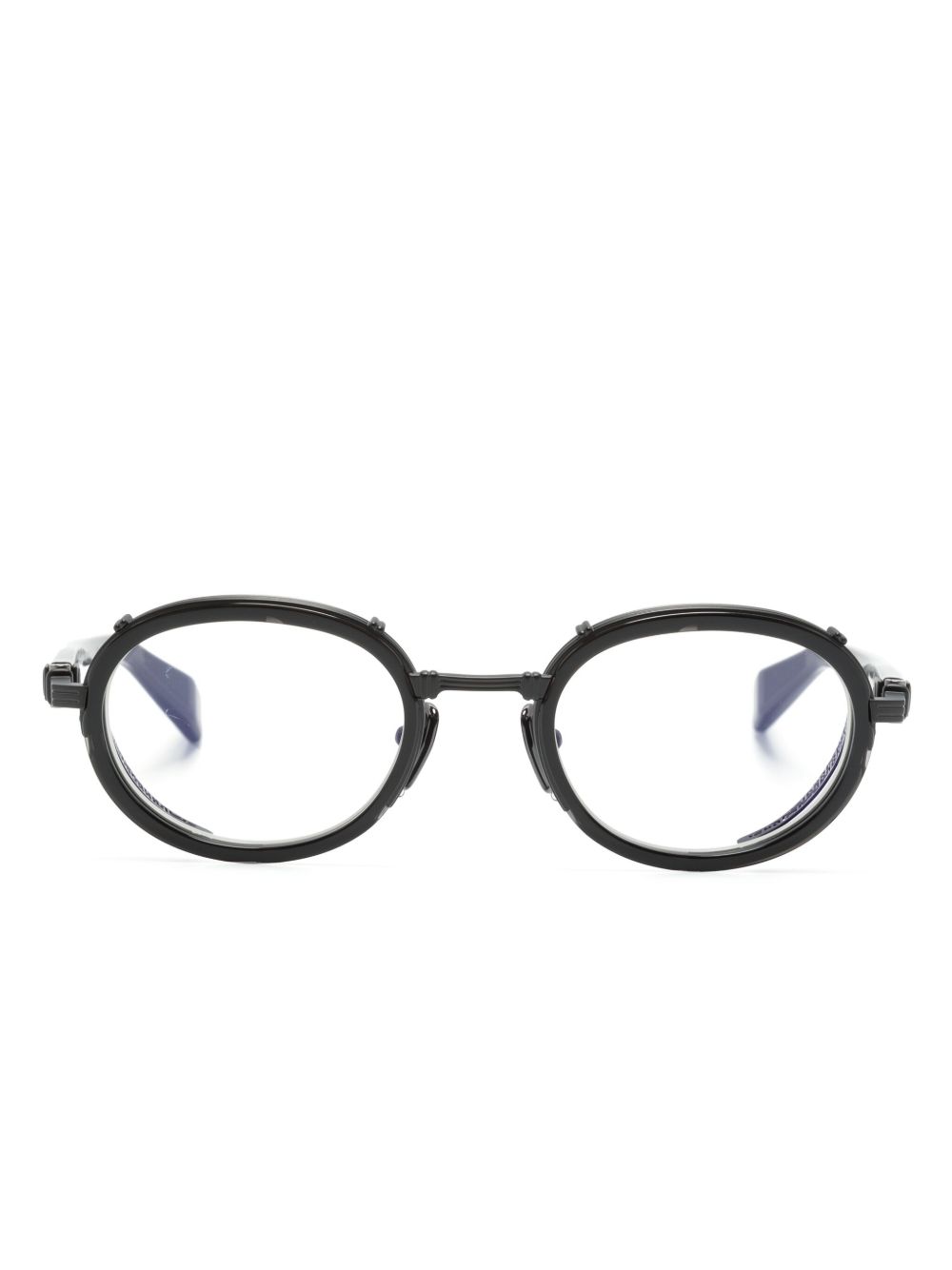 Balmain Eyewear Chevalier 椭圆形镜框眼镜 - 黑色