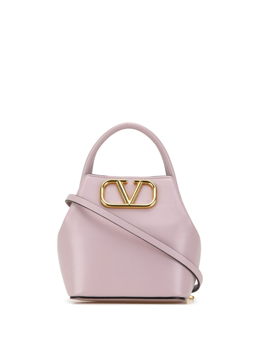 Valentino Garavani Pre-Owned VLogo 皮质斜挎包（2000年代典藏款） - 粉色