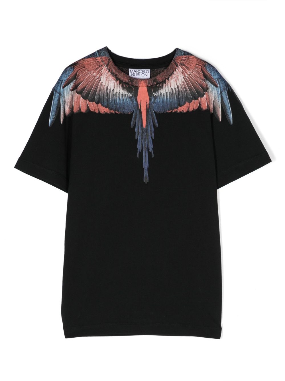 Marcelo Burlon County Of Milan Kids 翅膀印花T恤 - 黑色