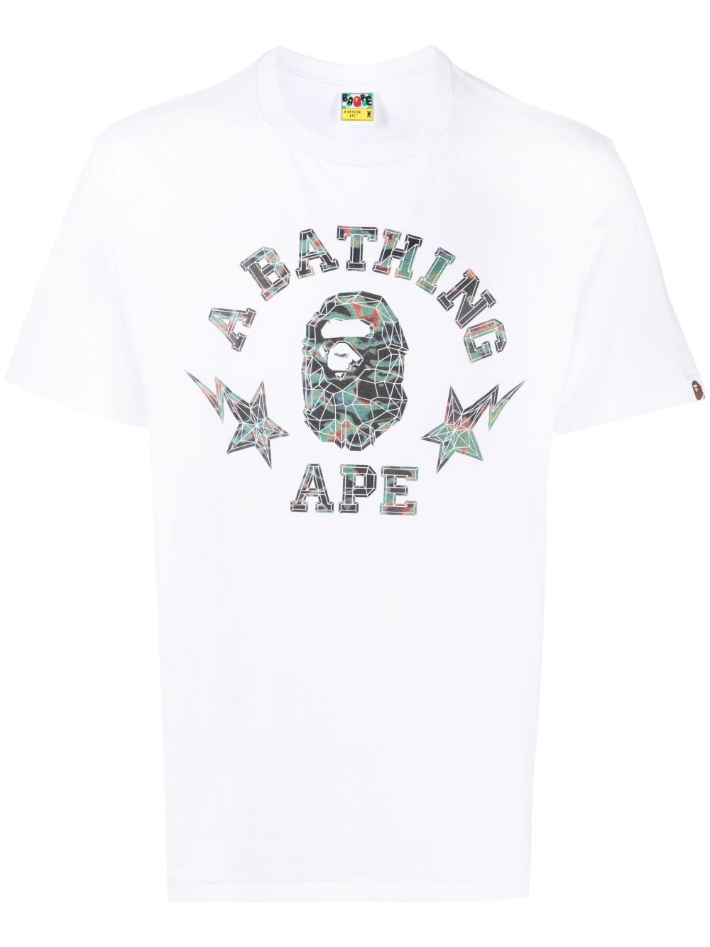 A BATHING APE® logo印花棉T恤 - 白色