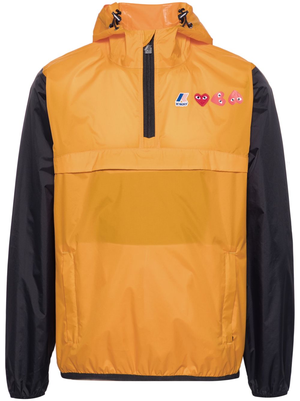 Comme Des Garçons Play x K-Way Heart 贴花轻薄夹克 - 橘色