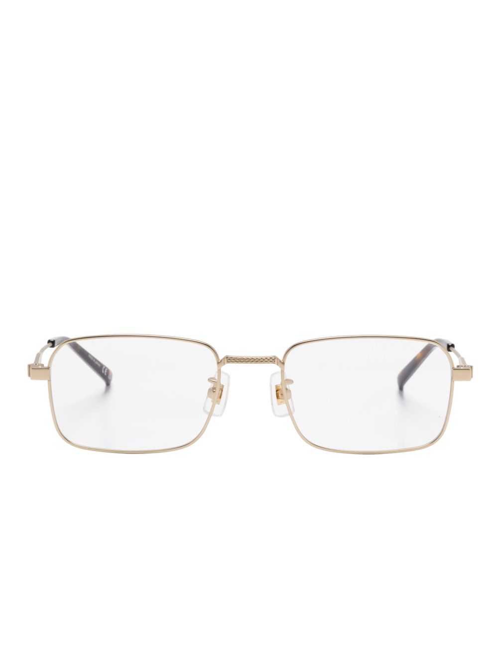 Dunhill rectangle-frame glasses - 金色