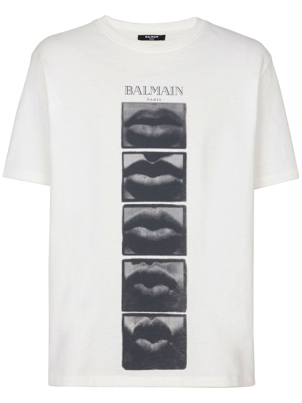 Balmain 复古风印花T恤 - 白色