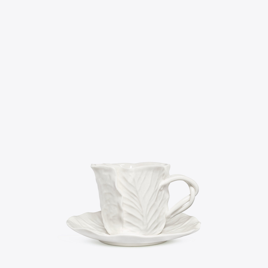 Tory Burch Lettuce Ware Cup & Saucer, Set of 2