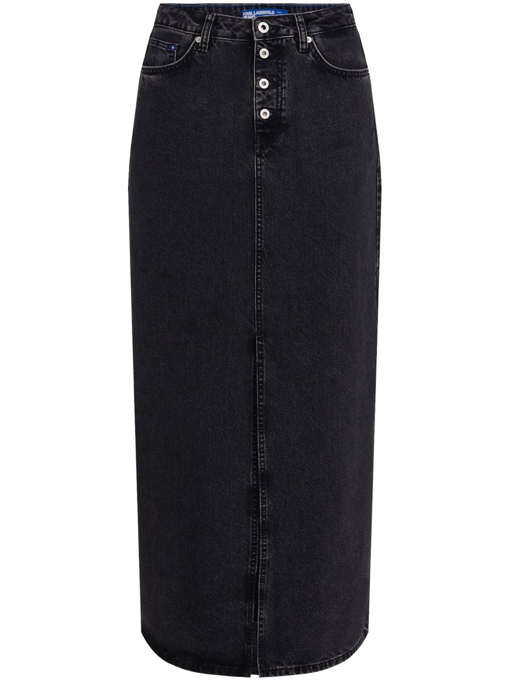 Karl Lagerfeld Jeans Shank 超长牛仔半身裙 - 黑色