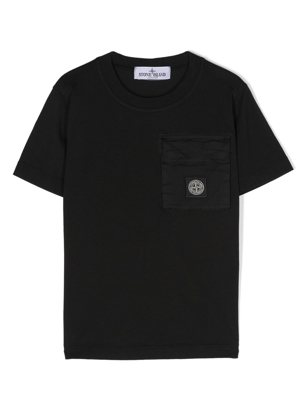 Stone Island Junior 罗盘棉T恤 - 黑色