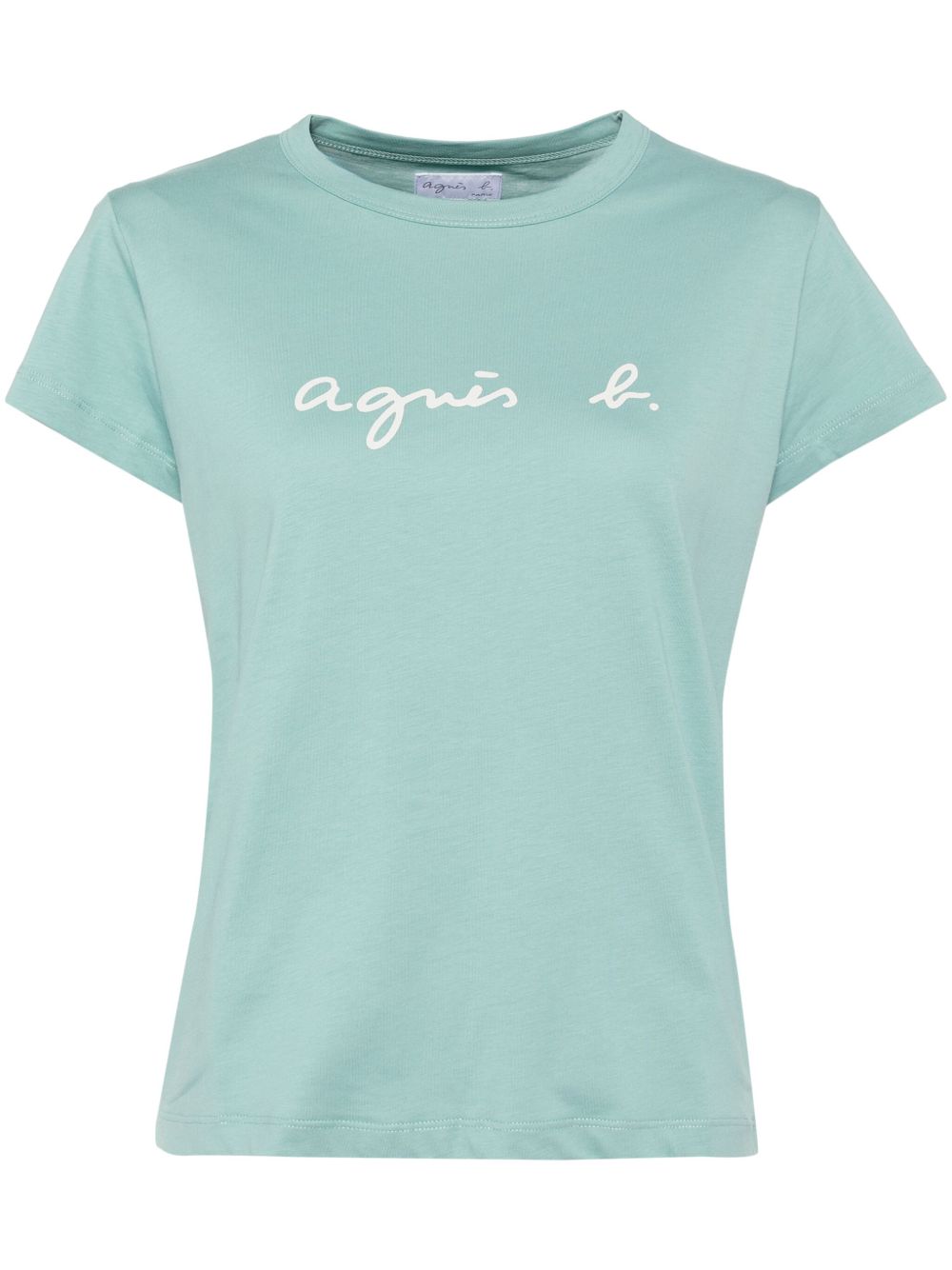 agnès b. logo印花T恤 - 绿色