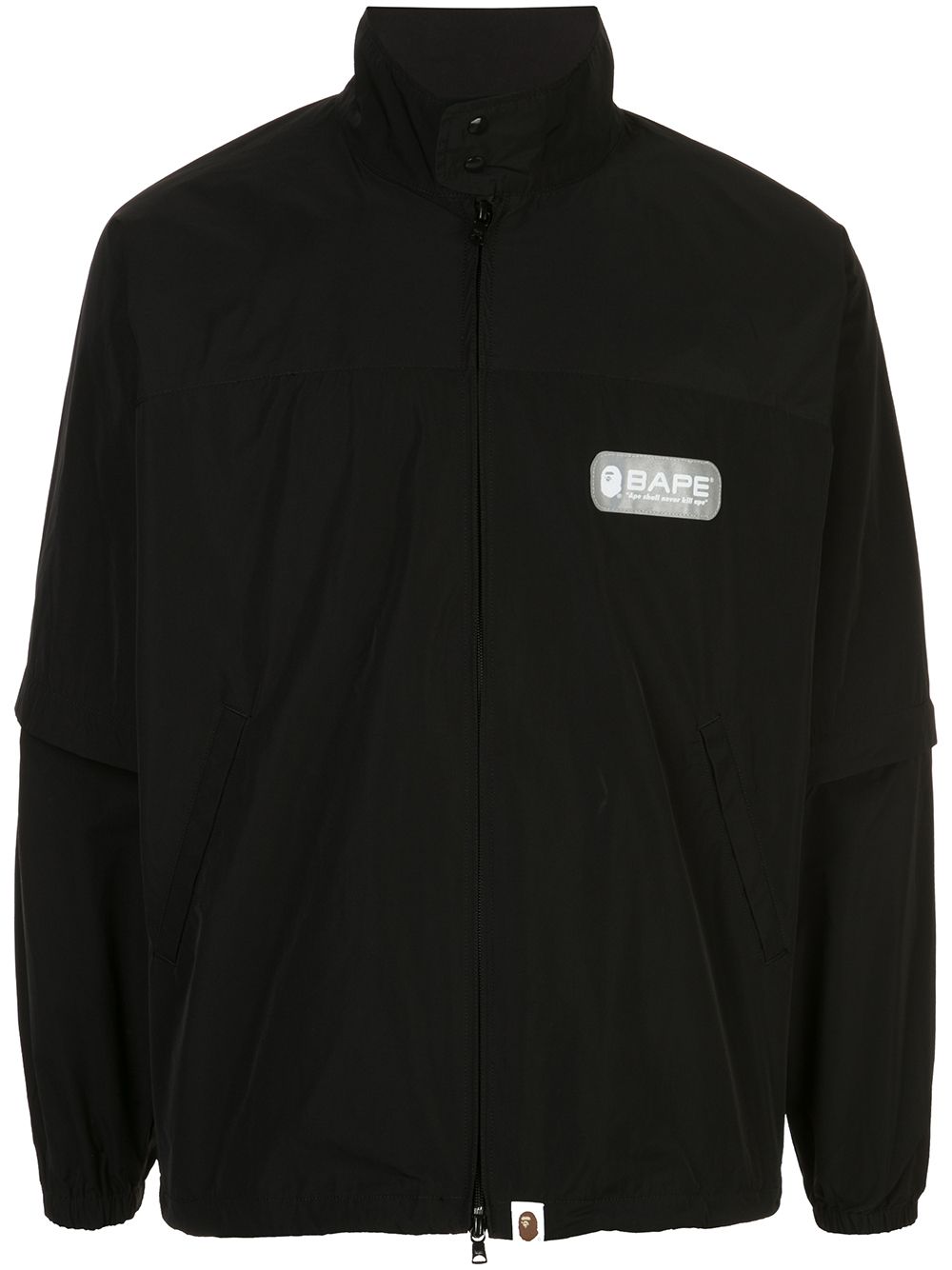 A BATHING APE® logo印花飞行员夹克 - 黑色