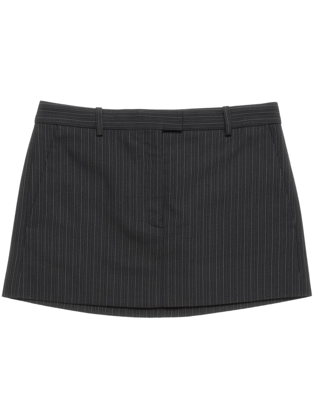 Acne Studios 细条纹迷你半身裙 - 黑色