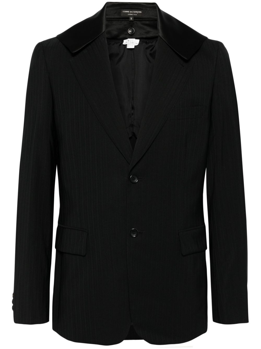 Comme des Garçons Homme Plus single-breasted wool blazer - 黑色
