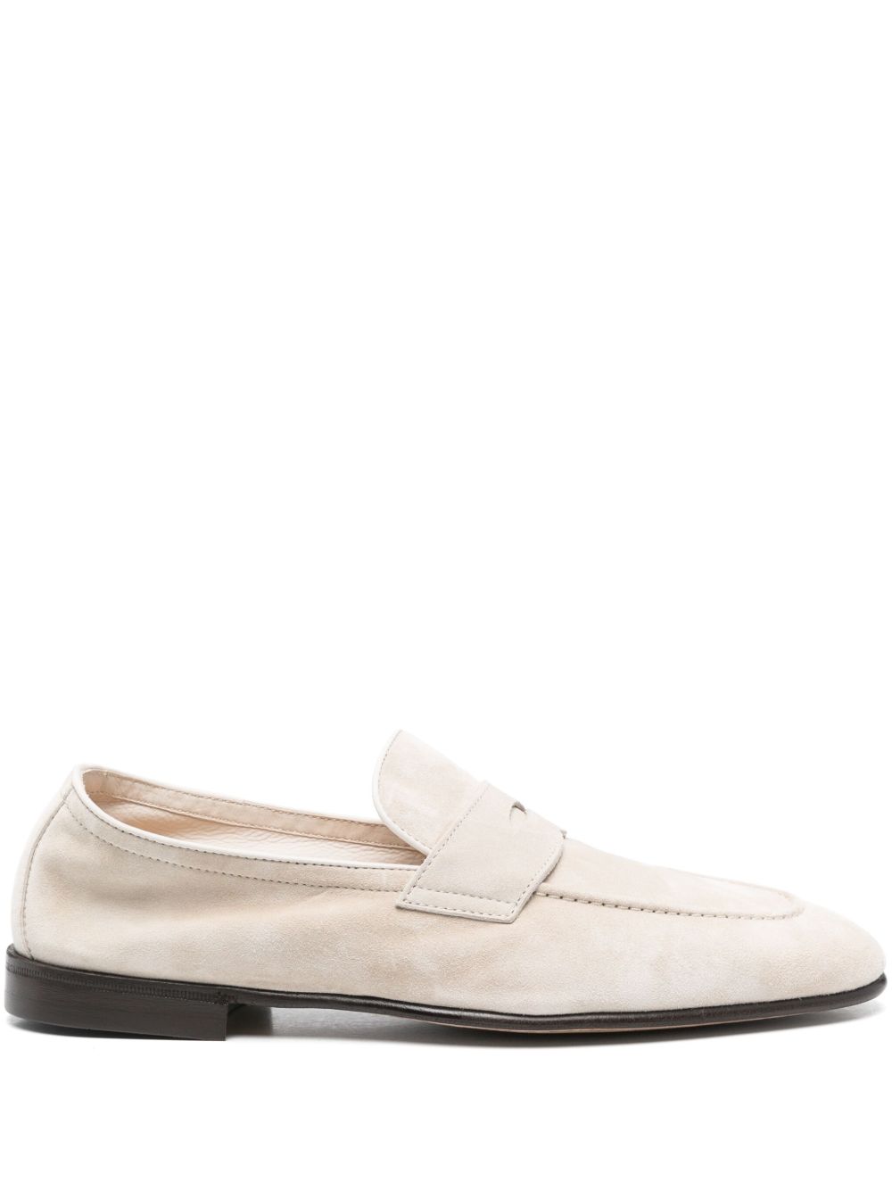 Brunello Cucinelli 绒面皮经典乐福鞋 - 中性色