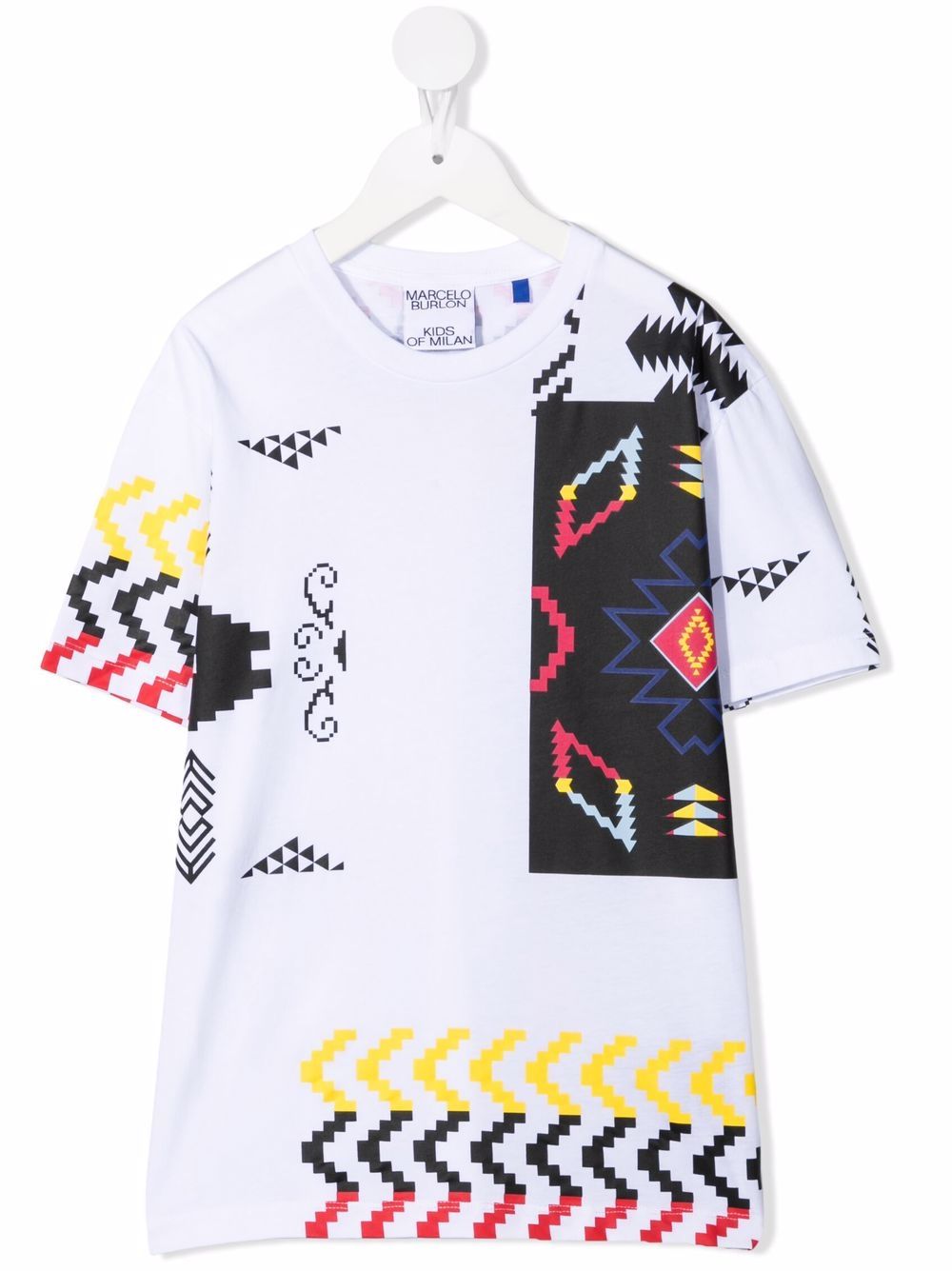 Marcelo Burlon County Of Milan Kids Folk 补丁设计T恤 - 白色