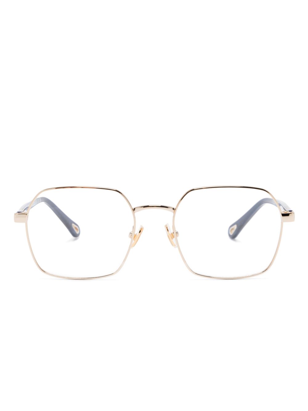 Chloé Eyewear 方框眼镜 - 金色
